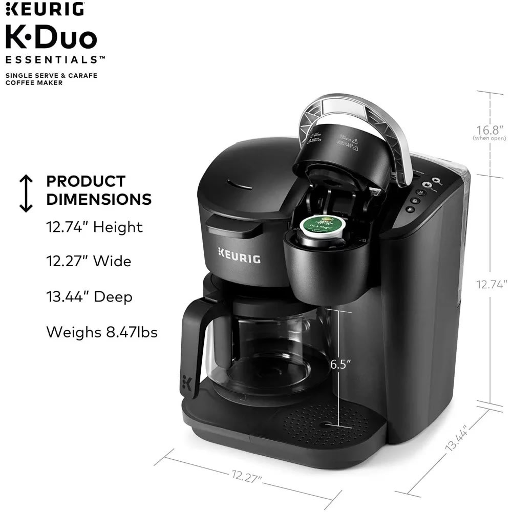 2023 Keurig K-Duo Essentials Single-Serve Coffee Maker, Black